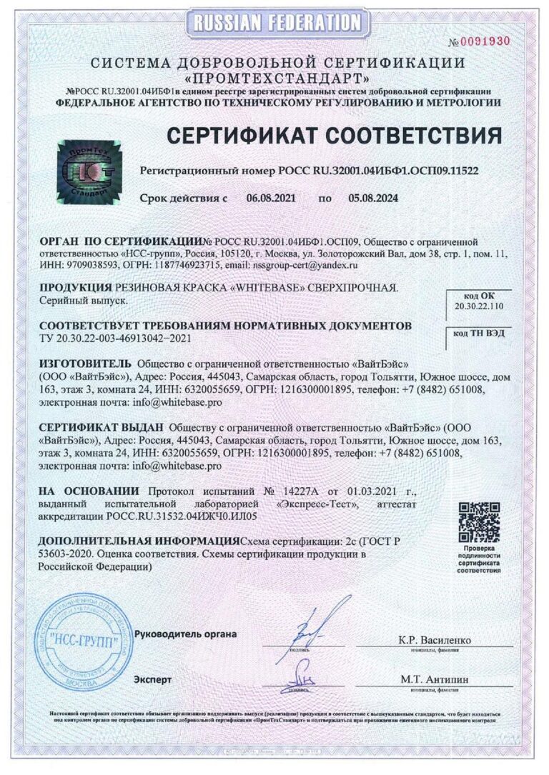 Сертификат соответствия 11522